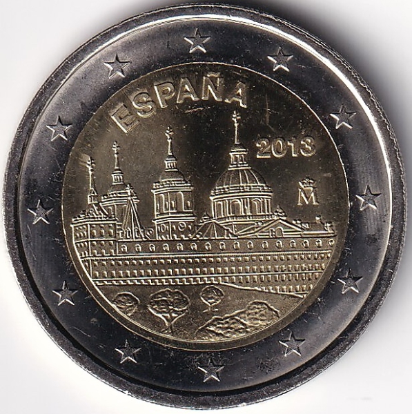 2 Euro Gedenkmünze Spanien - 2013 - "Schloss u. Kloster El Escorial"