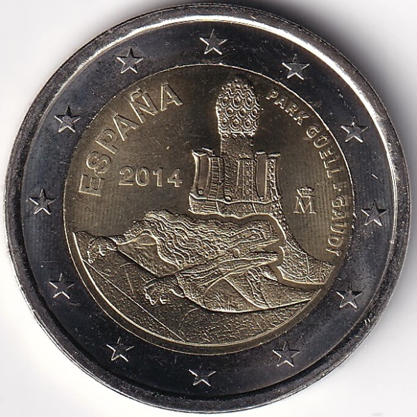 2 Euro Gedenkmünze Spanien - 2014 - "Park Güell, Barcelona"