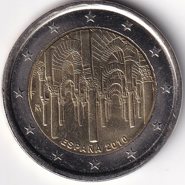 2 Euro Gedenkmünze Spanien - 2010 - "Historisches Zentrum v. Cordoba"
