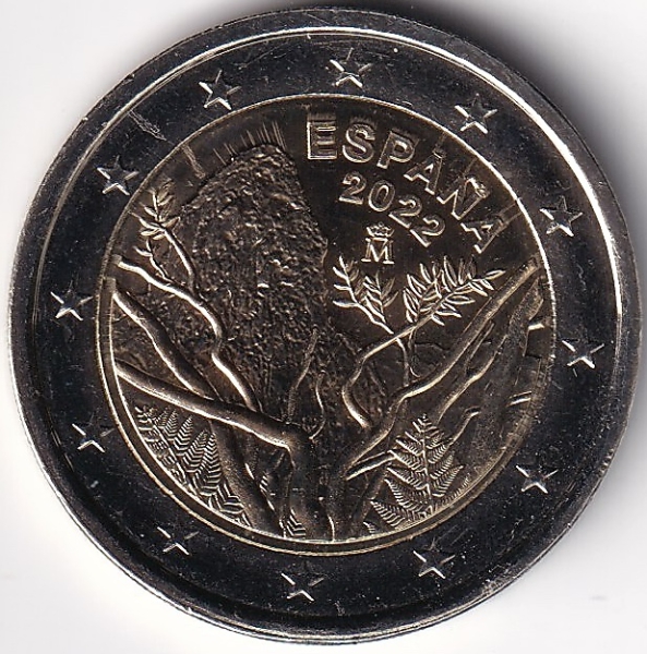 2 Euro Gedenkmünze Spanien - 2022 - "Nationalpark Garajonay"