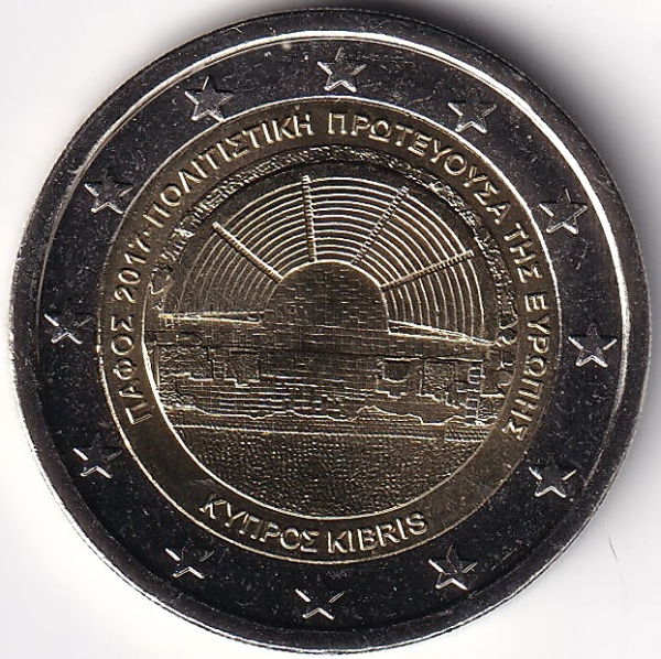 2 Euro Gedenkmünze Zypern - 2017 - "Paphos, Kulturhauptstadt Europas 2017"