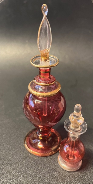 Flacon, Orientalische Herkunft, ca. 1970 + 1 eine kleiner Flacon !