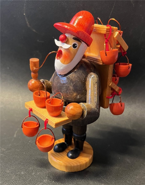 Weihnachtsman, Kunst aus dem Erzgebirge "Topf-Händler"