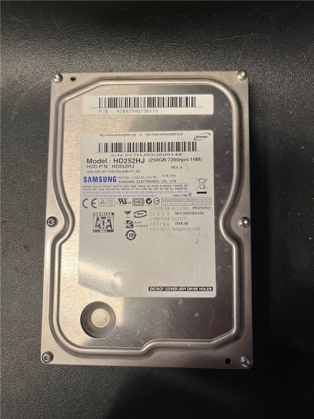 Samsung, 250 GB, HD252HJ, S17HJ90Q809148, SATA HDD Festplatte