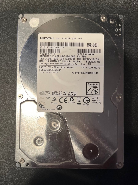 Hitachi, 2 TB, HDS5C3020ALA632, SATA HDD Festplatte (2)