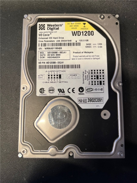 Western Digital, 1,5 TB, WD15EARS, WMAVU3520479, SATA HDD Festplatte
