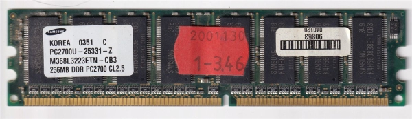 SAMSUNG, 256 MB, Model: M368L3223ETN-CB3 - CB3, PC2700U (2)