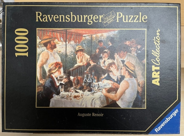 1000 Pieces Jigsaw Puzzle, RAVENSBURGER, "Renoir - Frühstück der Ruderer"