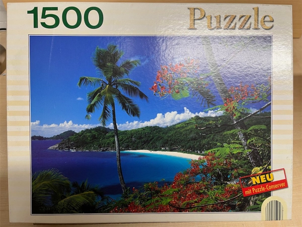 1000 Pieces Jigsaw Puzzle, BOOKMARK, "Insel Mahe Anse Intencance"