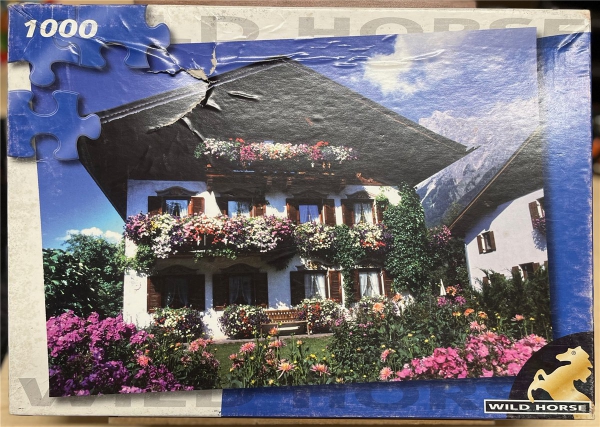 1000 Pieces Jigsaw Puzzle, WILD HORSE, "Landhaus"