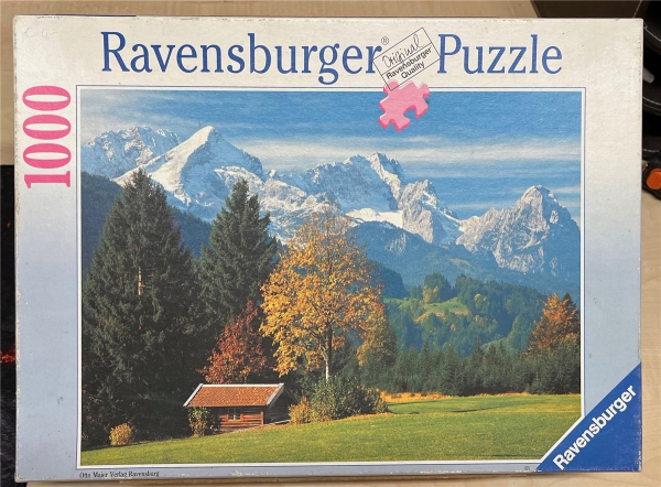 1000 Pieces Jigsaw Puzzle, RAVENSBURGER, "Zugspitzgruppe"