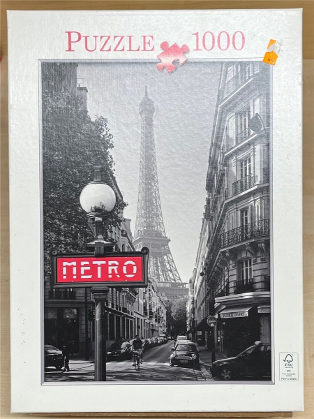 1000 Pieces Jigsaw Puzzle, PUZZLE 1000, "Paris"