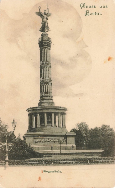 AK Berlin (10115), Gruß aus Berlin - Siegessäule, n. gelaufen