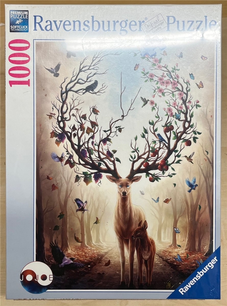 1000 Pieces Jigsaw Puzzle, RAVENSBURGER, "Magischer Hirsch"