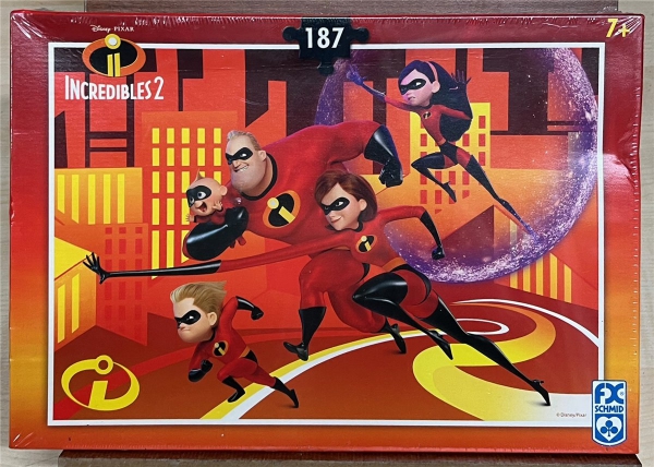 187 Pieces Jigsaw Puzzle, F.X. SCHMID, "The Incredibles 2" (OVP)