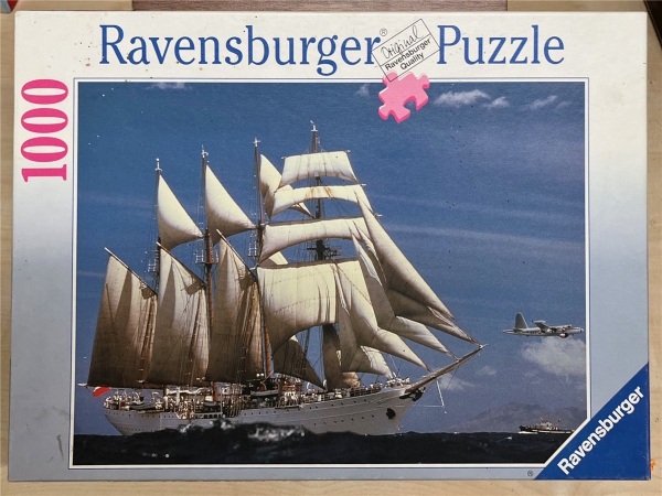 1000 Pieces Jigsaw Puzzle, RAVENSBURGER, "Viermastbark Esmeralda"