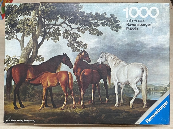 1000 Pieces Jigsaw Puzzle, RAVENSBURGER, "Stuten mit Fohlen"