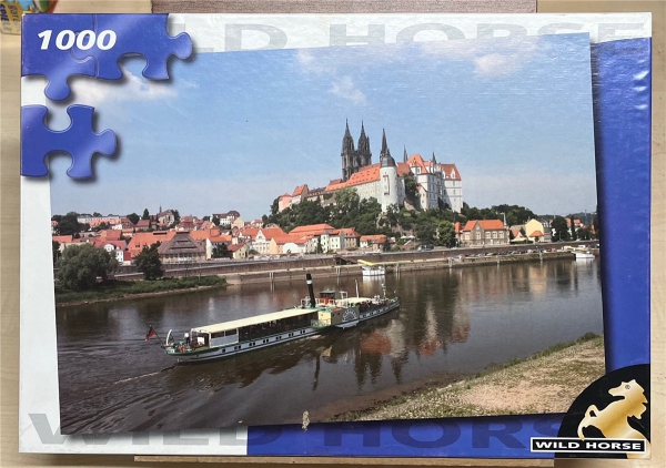 1000 Pieces Jigsaw Puzzle, WILD HORSE, "Meißen, Abrechtsburg"