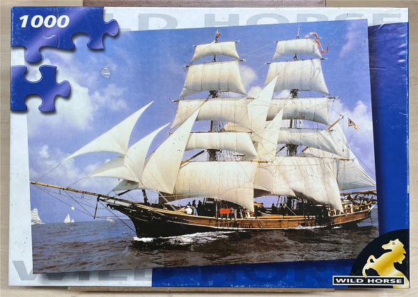 1000 Pieces Jigsaw Puzzle, WILD HORSE, "Sailing Boad"