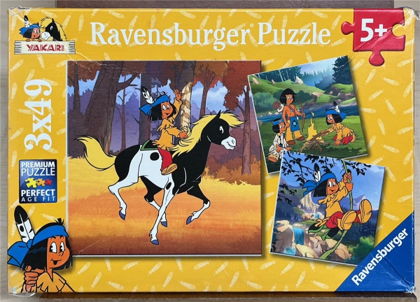 3 x 49 Pieces Jigsaw Puzzle, RAVENSBURGER, "Yukari unterwegs"
