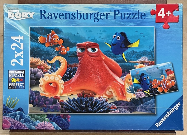 2 x 24 Pieces Jigsaw Puzzle, RAVENSBURGER, "Immer schwimmen"