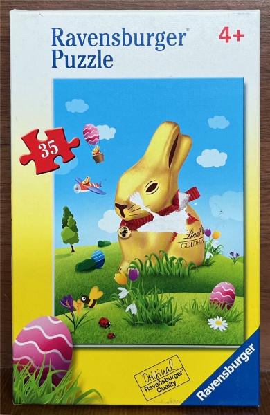 35 Pieces Jigsaw Puzzle, RAVENSBURGER, "Lindt Goldhase"