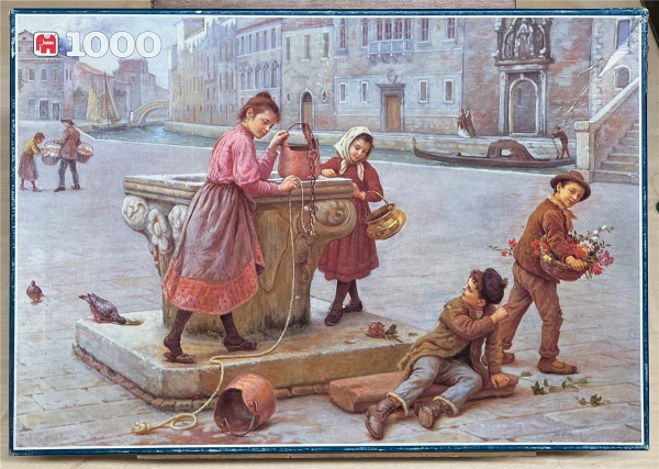 1000 Pieces Jigsaw Puzzle, JUMBO, "Antonio Paoletti - Am Brunnen"
