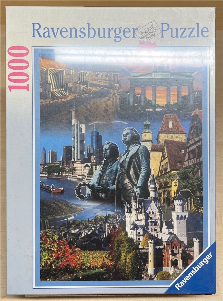 1000 Pieces Jigsaw Puzzle, RAVENSBURGER, "Quer durch Deutschland" (OVP)