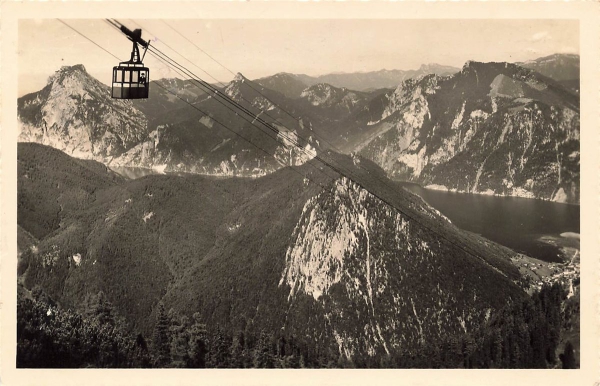 AK Ebernsee am Traunsee (4802), Seilschwebebabahn Ebernsee, gelaufen am 24.06.1941 (Gmünden)