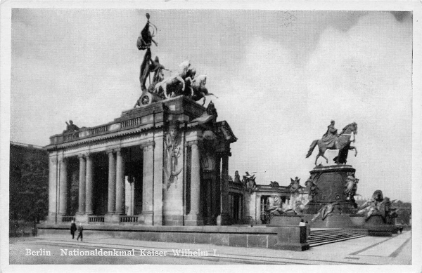 AK Berlin (10115), Nationaldenkmal Kaiser Wilhelm I., n. gelaufen