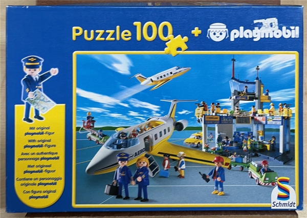 100 Pieces Jigsaw Puzzle, PLAYMOBIL - PUZZLE, "Flughafen"