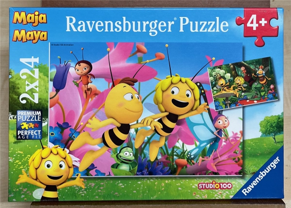 2 x 24 Pieces Jigsaw Puzzle, RAVENSBURGER, "Die kleine Biene Maya"