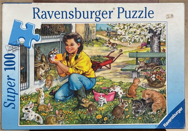 100 Pieces Jigsaw Puzzle, RAVENSBURGER, "Nadine und die Häschen"
