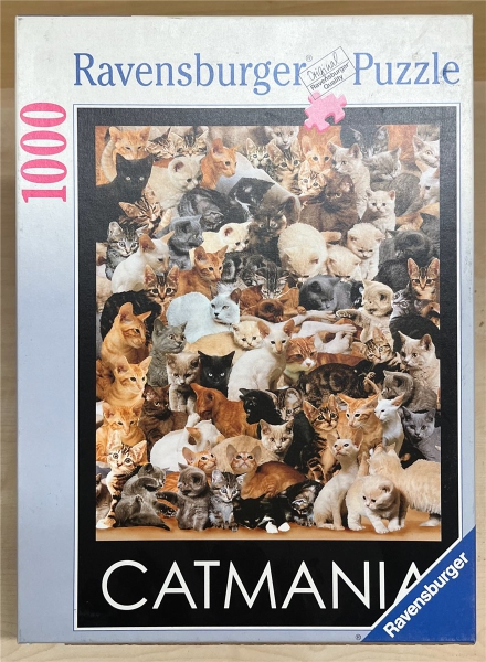 1000 Pieces Jigsaw Puzzle, RAVENSBURGER, "Katzenmanie"