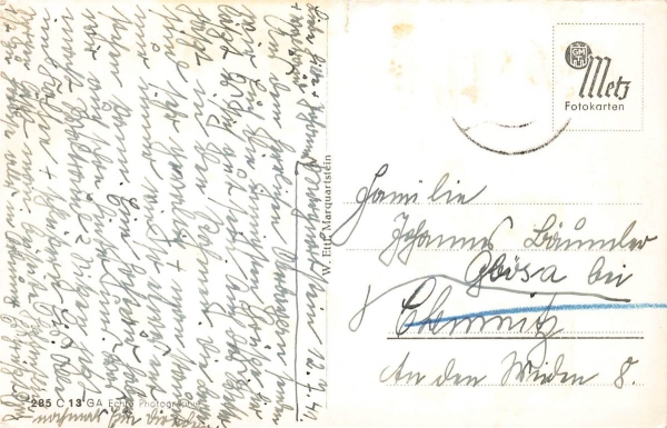 AK Marquartstein (83250), Marquartstein mit Hochplatte und Geigelstein, gelaufen (o. Briefmarke)