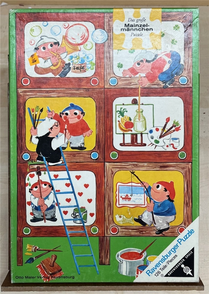 126 Pieces Jigsaw Puzzle, RAVENSBURGER, "Das große Mainzelmännchen-Puzzle"