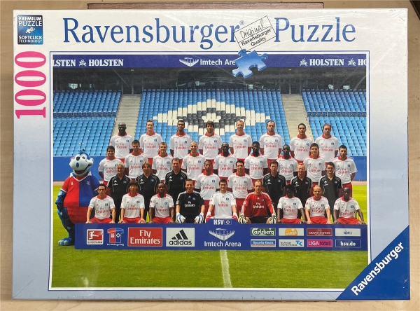 1000 Pieces Jigsaw Puzzle, RAVENSBURGER, "Die Fussballspieler des HSV im Jahr 2010/11"