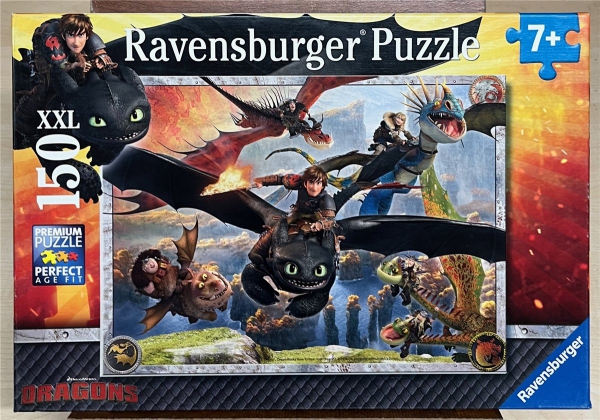 150 Pieces Jigsaw Puzzle, RAVENSBURGER, "Drahenzähmen leicht gemacht"