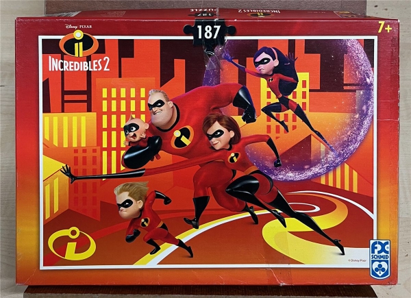 187 Pieces Jigsaw Puzzle, F.X. SCHMID, "The Incredibles 2"