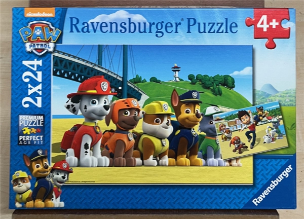2 x 24 Pieces Jigsaw Puzzle, RAVENSBURGER, "Heldenhafte Hunde"