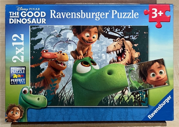 2 x 12 Pieces Jigsaw Puzzle, RAVENSBURGER, "Spot und die Dinosaurier"