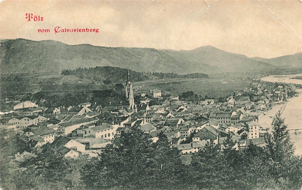 AK Bad Tölz (83646) Tölz vom Calvarienberg, gelaufen am 11.08.1999 (Glauchau)