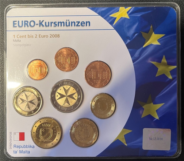 KMS - Malta 2008 - EURO - Kursmünzen (org. verpackt)