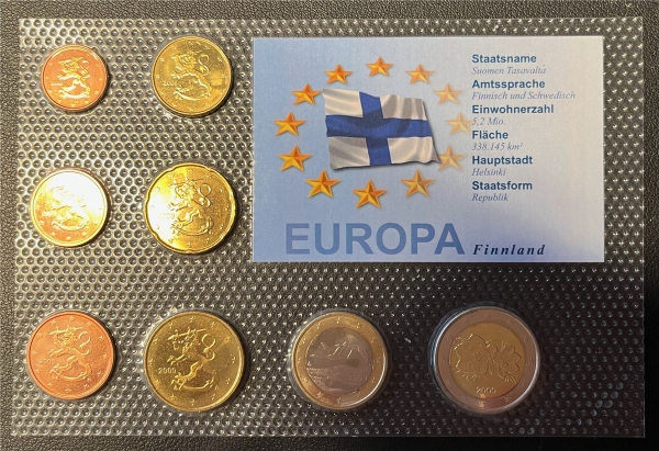 KMS - Finnland 2009 - EURO-Motivsatz - ("auf Folie verschweißt")