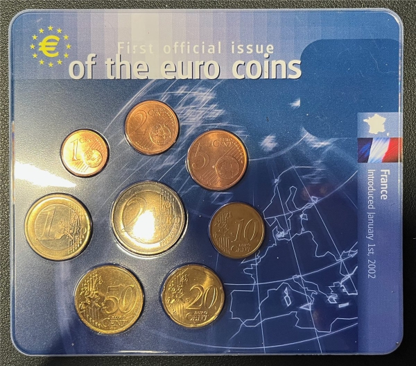 KMS - Frankreich - KMS-Satz, "Euro-Münzen", ("ungeöffnet") (2)