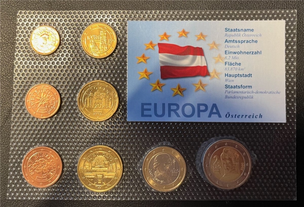 KMS - Österreich 2002 - EURO-Motivsatz - ("auf Folie verschweißt")