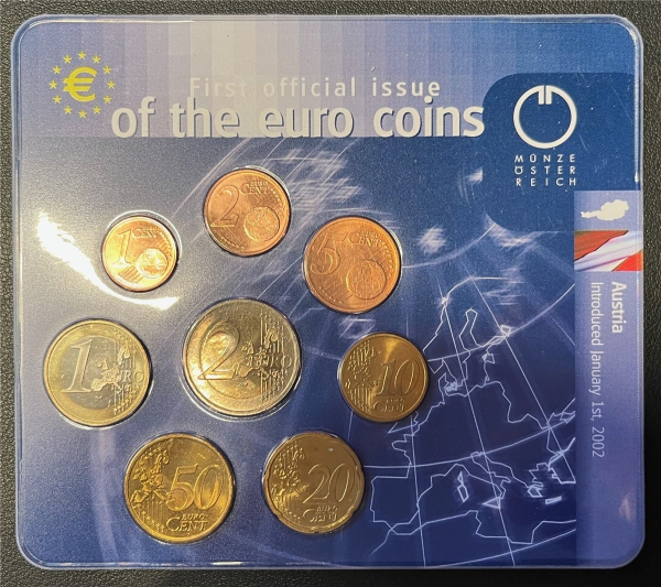 KMS - Österreich 2002 - "Euro-Münzen" (org.verpakt und verschweißt) (2)