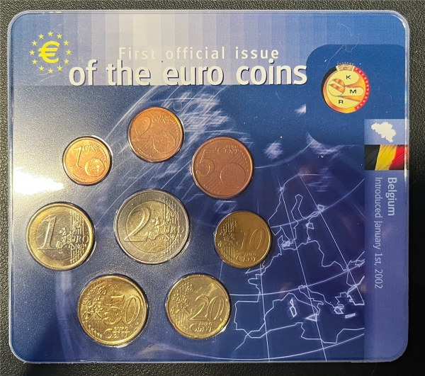 KMS - Belgien - KMS-Satz, "Euro-Münzen", ("ungeöffnet")