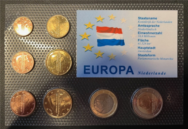 KMS - Niederlande 2014 - EURO-Motivsatz - ("auf Folie verschweißt")