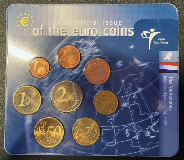 KMS - Niederlande 2001 - KMS-Satz, "Euro-Münzen", ("ungeöffnet")
